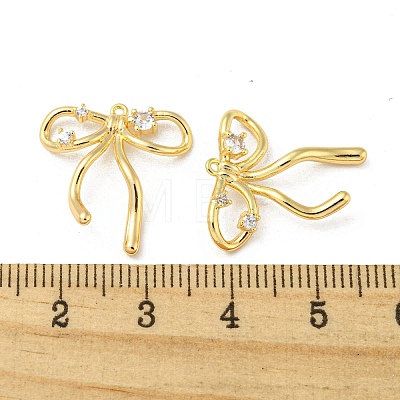 Brass Micro Pave Clear Cubic Zirconia Pendants KK-H460-55G-1