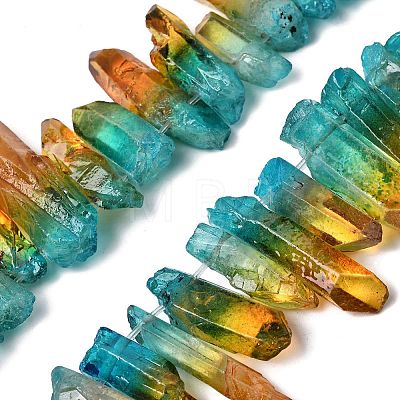 Two Tone Natural Quartz Crystal Beads Strands G-Z131-K01-05-1