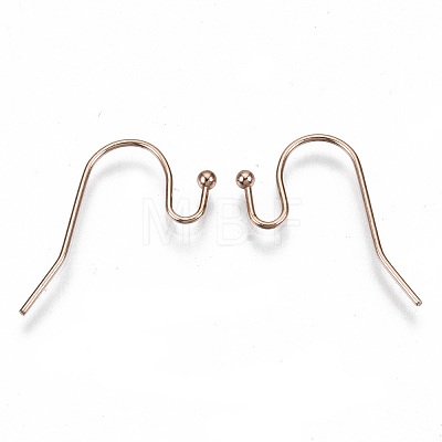 304 Stainless Steel Earring Hooks X-STAS-S111-005RG-NR-1