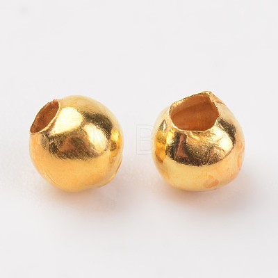 Golden Round Iron Spacer Beads X-E006-G-1