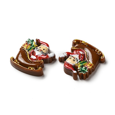 Christmas Opaque Resin Cabochons RESI-K019-42-1