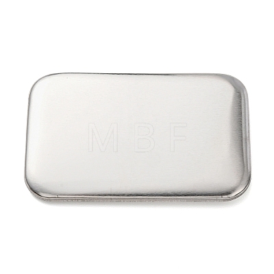Rectangle Iron Blank Badge Button Parts IFIN-D004-02A-P-1