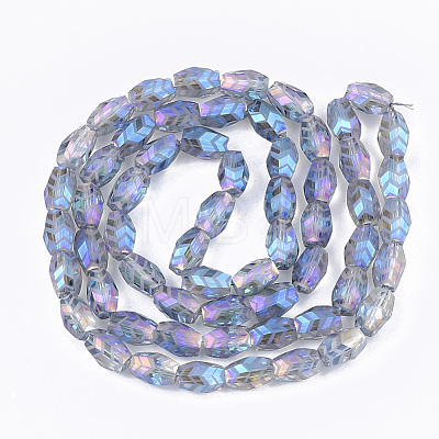 Electroplate Glass Beads Strands EGLA-T018-02-C01-1