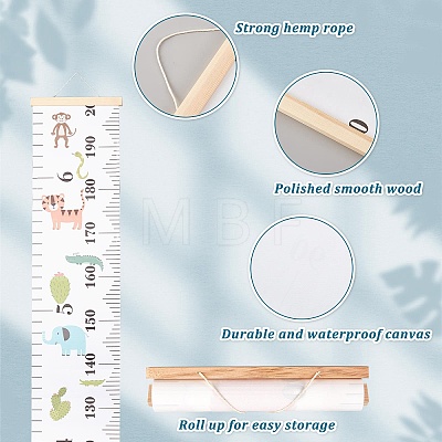 Creative Cartoon Decorative Home Canvas Hanging Height Measurement Ruler HJEW-WH0042-47E-1