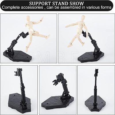 Plastic Assembled Action Figure Display Holders ODIS-WH0248-148-1