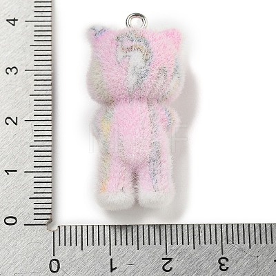 Flocking Resin Cute Pendants RESI-L043-03P-05-1