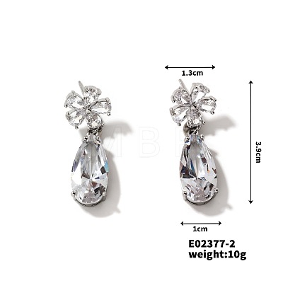 Shiny Flower Stud Earrings with American Style and Personality YB1145-2-1