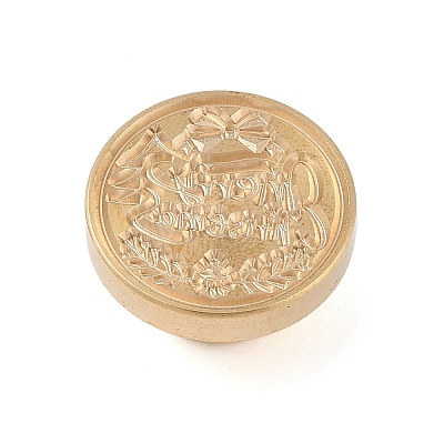 Christmas Series Wax Seal Brass Stamp Head AJEW-Z031-04G-04-1