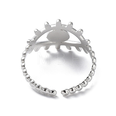 Non-Tarnish 304 Stainless Steel Open Cuff Ring Components X-STAS-F301-01P-1