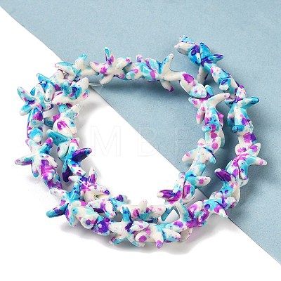 Synthetic Turquoise Dyed Beads Strands G-P507-04E-1