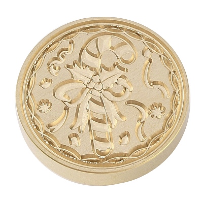 Christmas Series Wax Seal Brass Stamp Head LS-AJEW-M037-01G-18-1