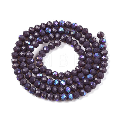 Electroplate Opaque Solid Color Glass Beads Strands EGLA-A044-P3mm-L11-1