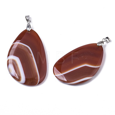 Natural Agate Big Pendants G-R467-08-1