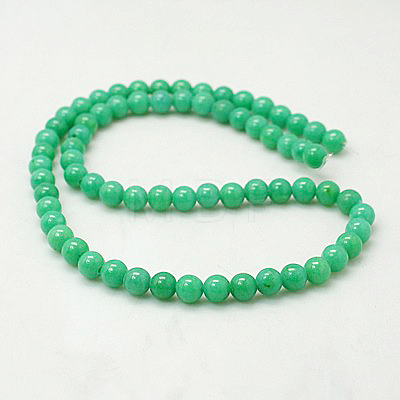 Natural Mashan Jade Round Beads Strands G-D263-4mm-XS19-1