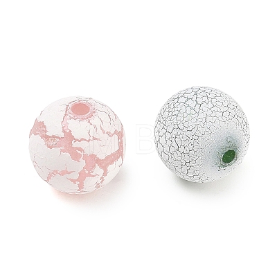 Spray Painted Acrylic Beads AC-CBA4D01-02-1