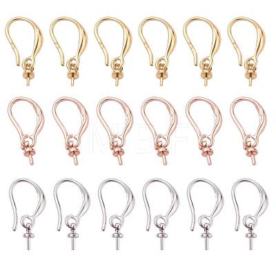 9 Pairs 3 Colors Brass Earring Hooks sgKK-ZZ0001-02-1