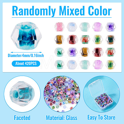Transparent Glass Beads GLAA-TAC0028-006-1