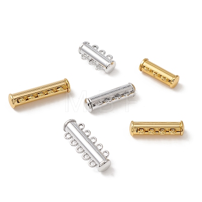 6Pcs 6 Styles Multi-Strand Brass Magnetic Slide Lock Clasps Set KK-FS0001-22-1