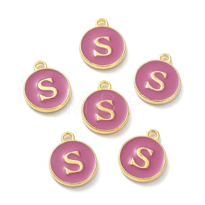 Golden Plated Alloy Enamel Charms ENAM-XCP0001-13S-1