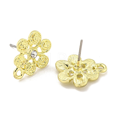 Rack Plating Alloy Stud Earring Finding FIND-C053-02G-1