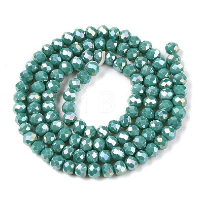 Electroplate Glass Beads Strands EGLA-A044-P4mm-B31-1