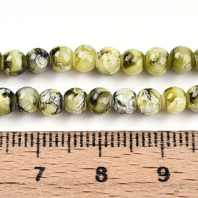 Baking Painted Glass Beads Strands DGLA-N003-4mm-A04-1