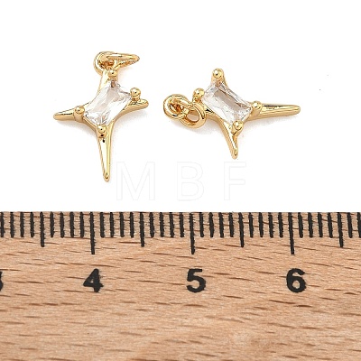 Brass Micro Pave Cubic Zirconia Pendants KK-A291-33B-G-1