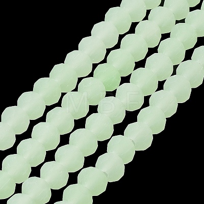 Imitation Jade Solid Color Glass Beads Strands EGLA-A034-J6mm-MD01-1