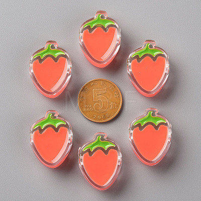Transparent Enamel Acrylic Beads X1-TACR-S155-003A-1