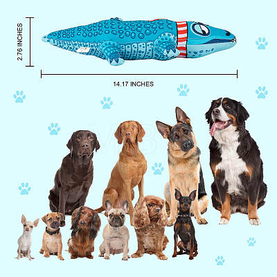 Polyester Crocodile Bite Resistant Pet Sound Toy JX421A-1