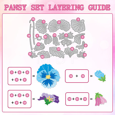 Carbon Steel Cutting Dies Stencils DIY-WH0309-1941-1