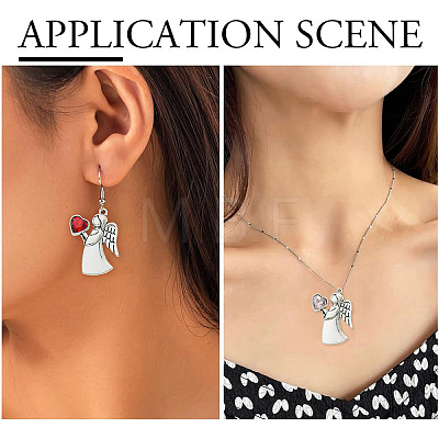 20Pcs 2 Colors Antique Silver Alloy Rhinestone Pendants FIND-YW0013-14-1
