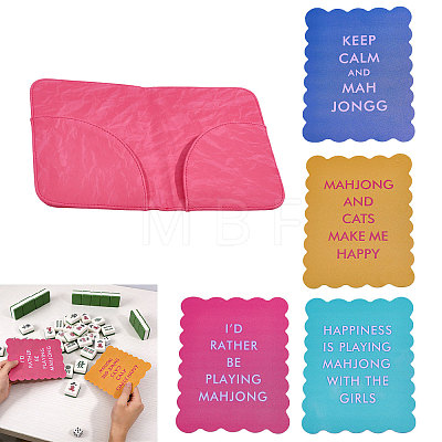 1Pc PU Imitation Leather Mahjong Scorecard Cover AJEW-GL0003-41-1