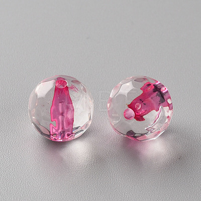 Transparent Acrylic Beads TACR-S154-10A-1