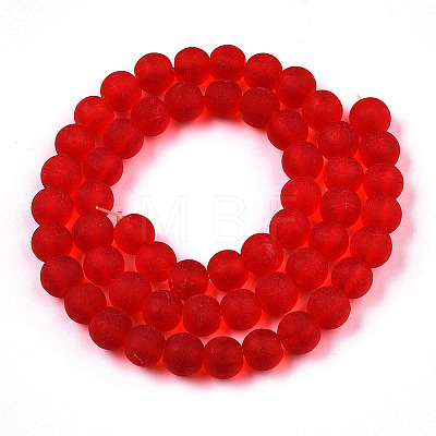 Transparent Glass Beads Strands GLAA-T032-T8mm-MD09-1