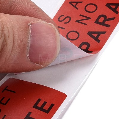 Self-Adhesive Paper Warning Tag Stickers DIY-K039-04B-1