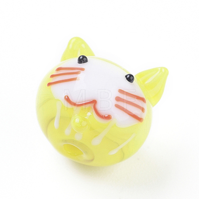 Handmade Lampwork Kitten Beads LAMP-I020-04-1