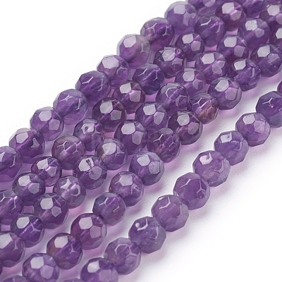 Natural Amethyst Beads Strands X-G-C073-4mm-3-1