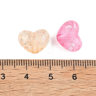 UV Plating Transparent Crackle Acrylic Beads MACR-K361-44-1