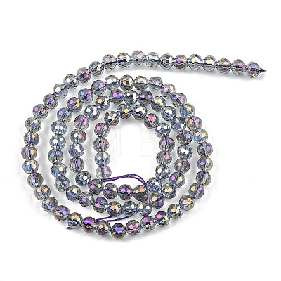 Electroplate Transparent Glass Beads EGLA-B013-02A-HP17-1