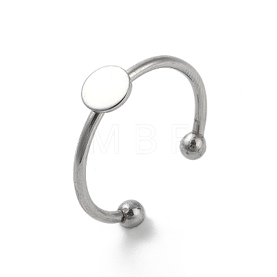 Adjustable 304 Stainless Steel Finger Rings Components STAS-K278-04A-P-1