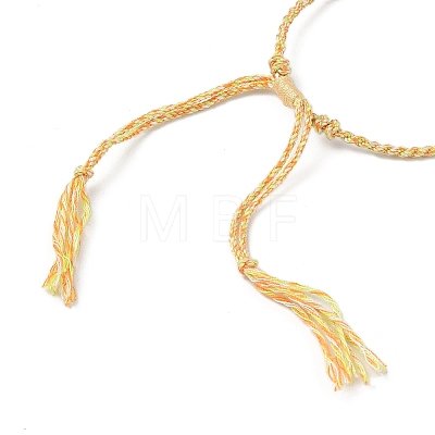 Braided Cotton Cord Bracelet Making MAK-L043-02G-03-1