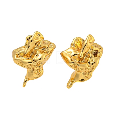 Rack Plating Brass Studs Earrings Finding KK-T072-17G-1