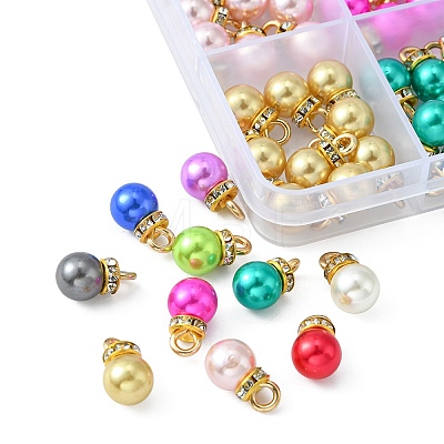 80Pcs 8 Colors ABS Plastic Charms KY-YW0001-29-1