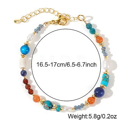Brass with Glass Beaded Bracelet for Women AC7044-1