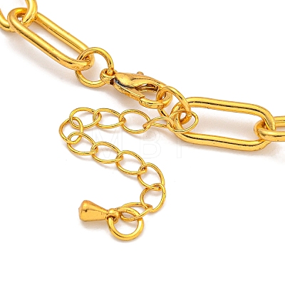 Brass Paperclip Chains Bracelets for Women BJEW-G703-09G-1