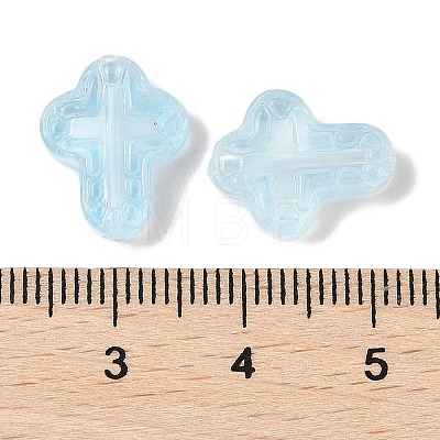 Transparent Spray Paint Glass Beads GLAA-Z011-04D-1