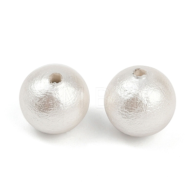 Compressed Cotton Pearl Beads WOVE-V001-A01-8mm-1