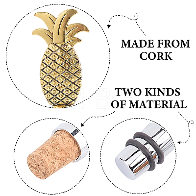 2Pcs 2 Style Zinc Alloy Wine Stoppers FIND-GF0011-17A-1