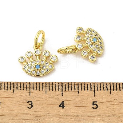 Real 18K Gold Plated Brass Micro Pave Cubic Zirconia Pendants KK-L209-039G-05-1